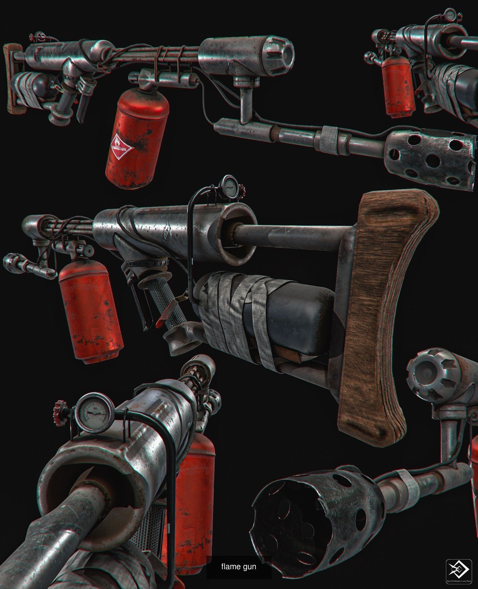  Weapon  Pack - 13  PBR 3D Model Collection_2