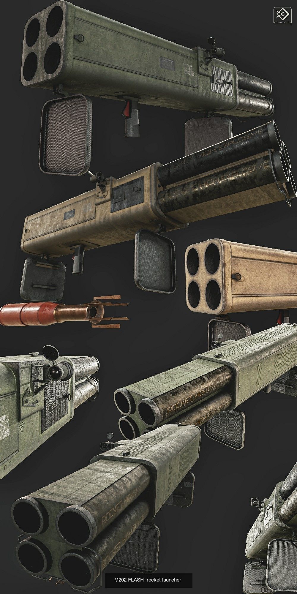  Weapon  Pack - 13  PBR 3D Model Collection_9