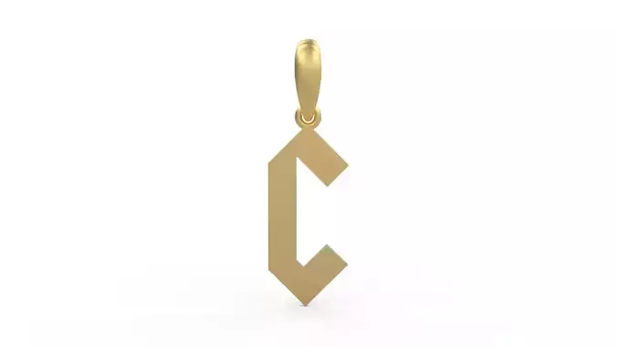 Initial Letters Pendant Squealer C 3D print model
