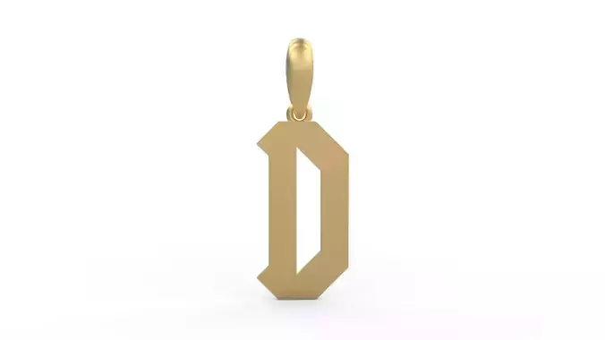 Initial Letters Pendant Squealer D 3D print model