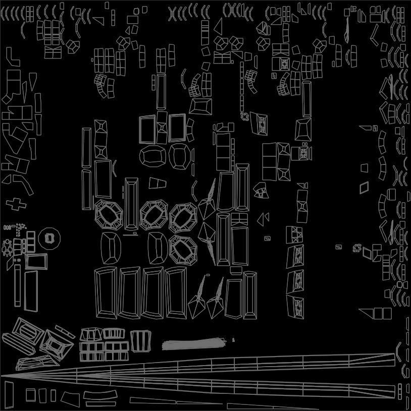 Fantasy Cybernetic Blue Sword Low-poly Game ready  Low-poly 3D model_9