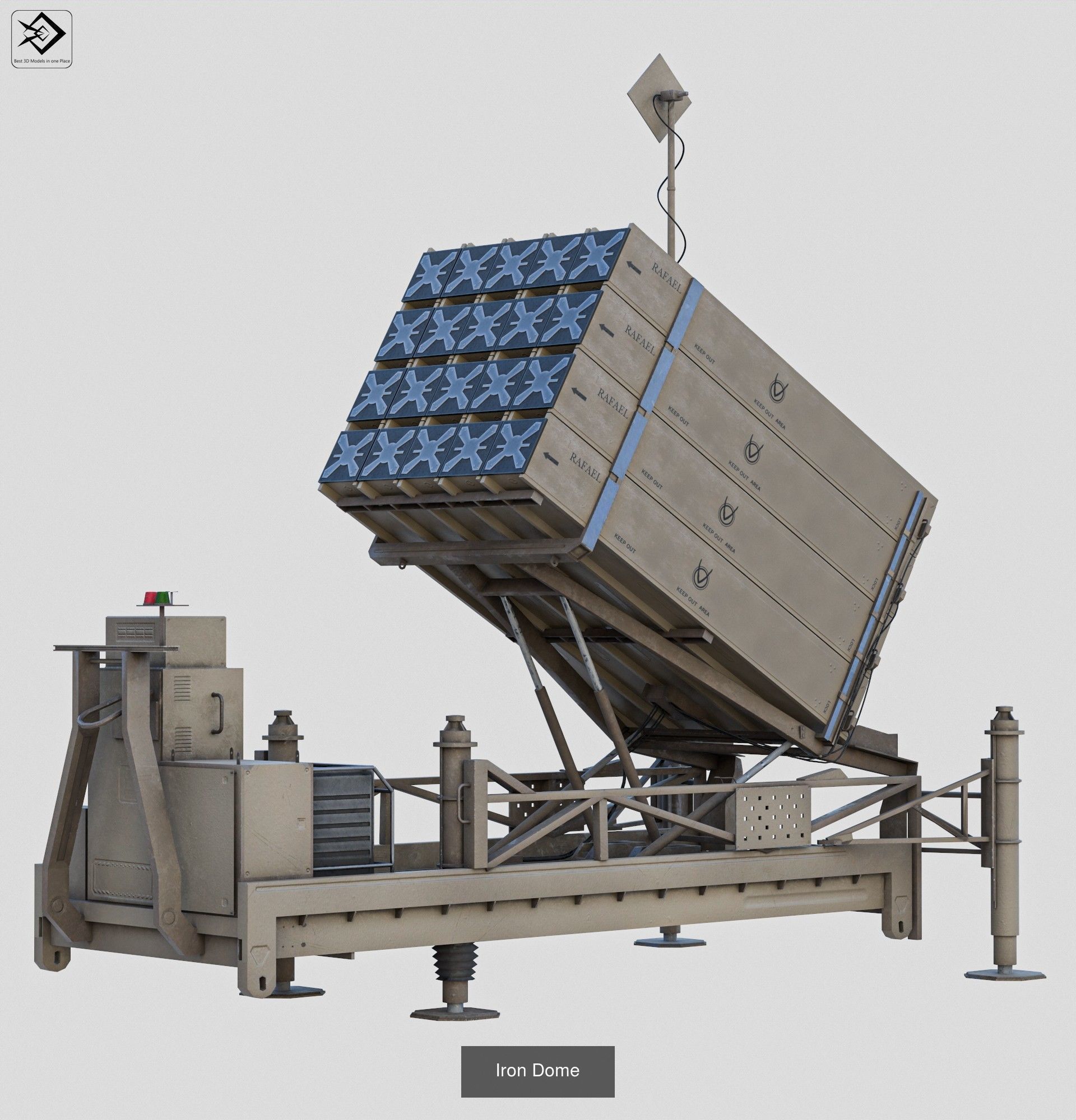 iron Dome system Pack 3D Model Collection_1