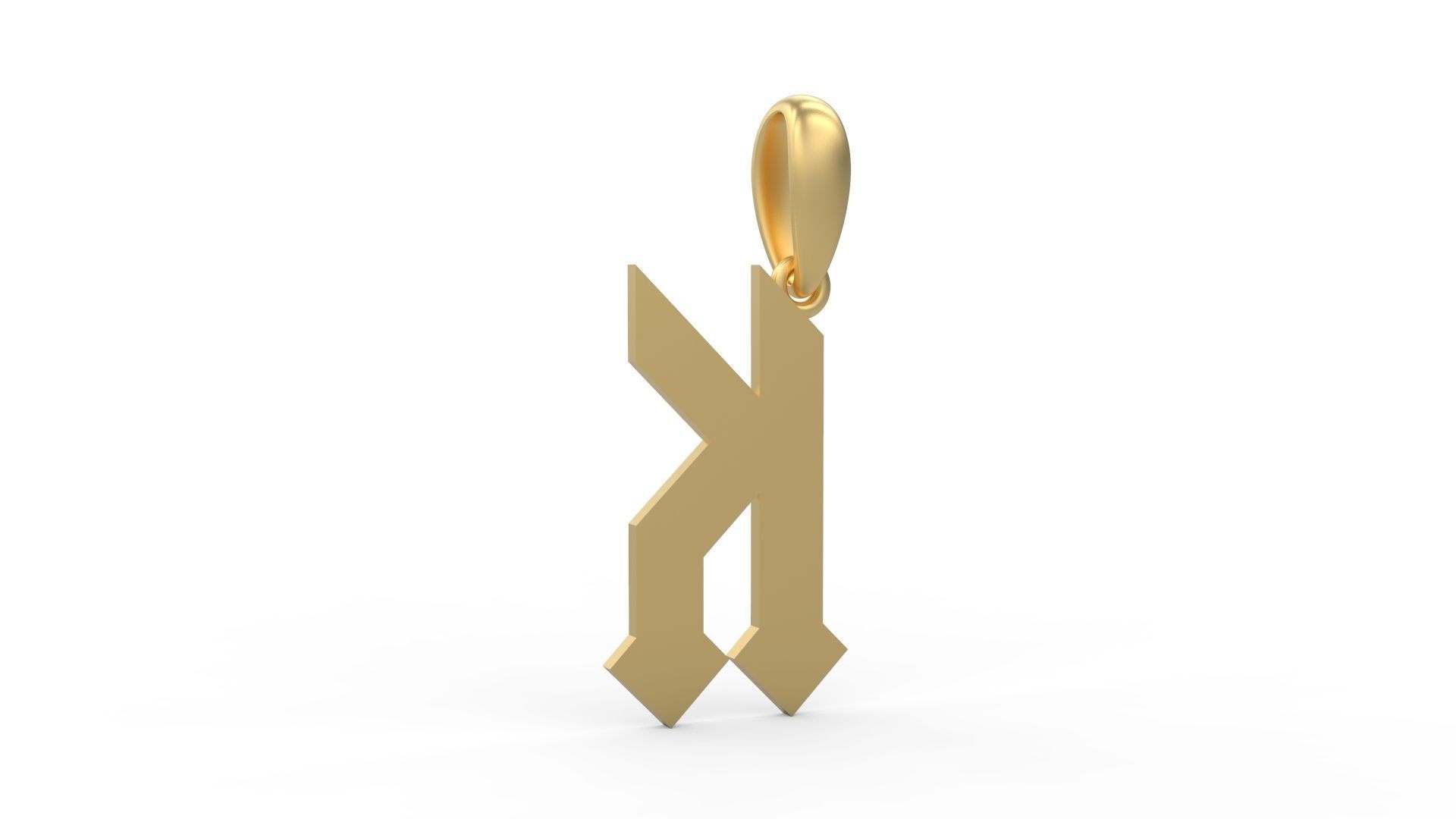 Initial Letters Pendant Squealer K 3D print model_3