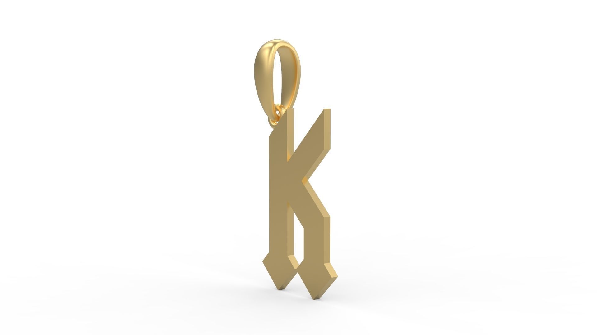 Initial Letters Pendant Squealer K 3D print model_1