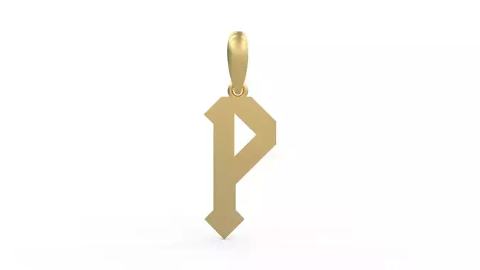 Initial Letters Pendant Squealer P 3D print model