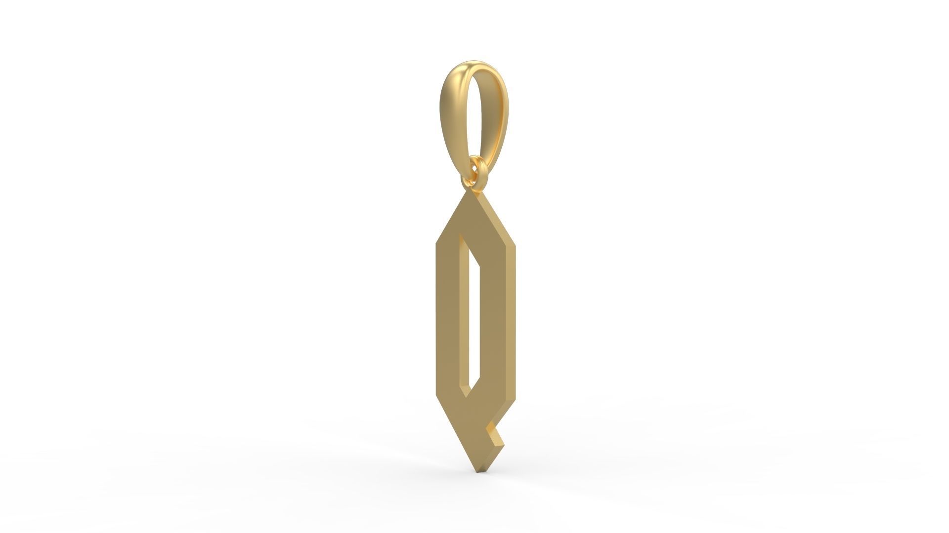 Initial Letters Pendant Squealer Q 3D print model_1