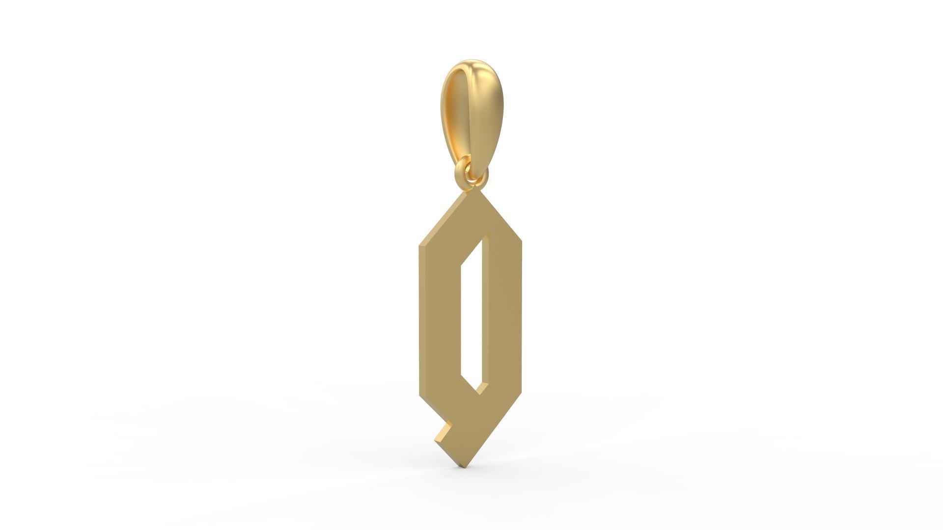 Initial Letters Pendant Squealer Q 3D print model_3