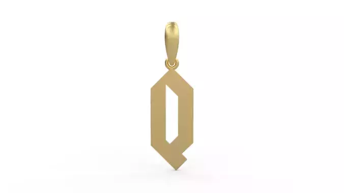 Initial Letters Pendant Squealer Q 3D print model