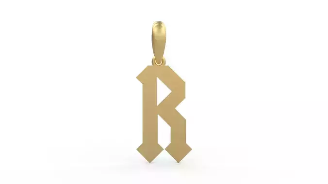 Initial Letters Pendant Squealer R 3D print model