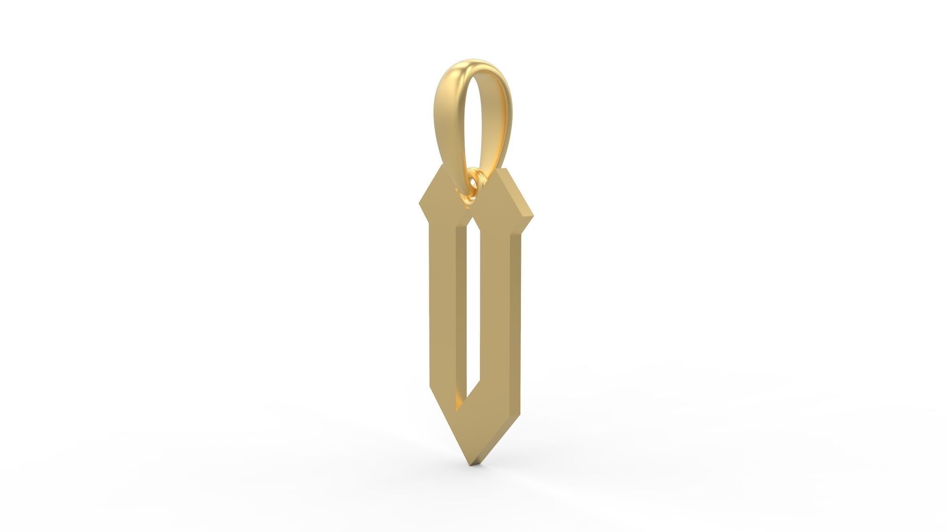 Initial Letters Pendant Squealer V 3D print model_1
