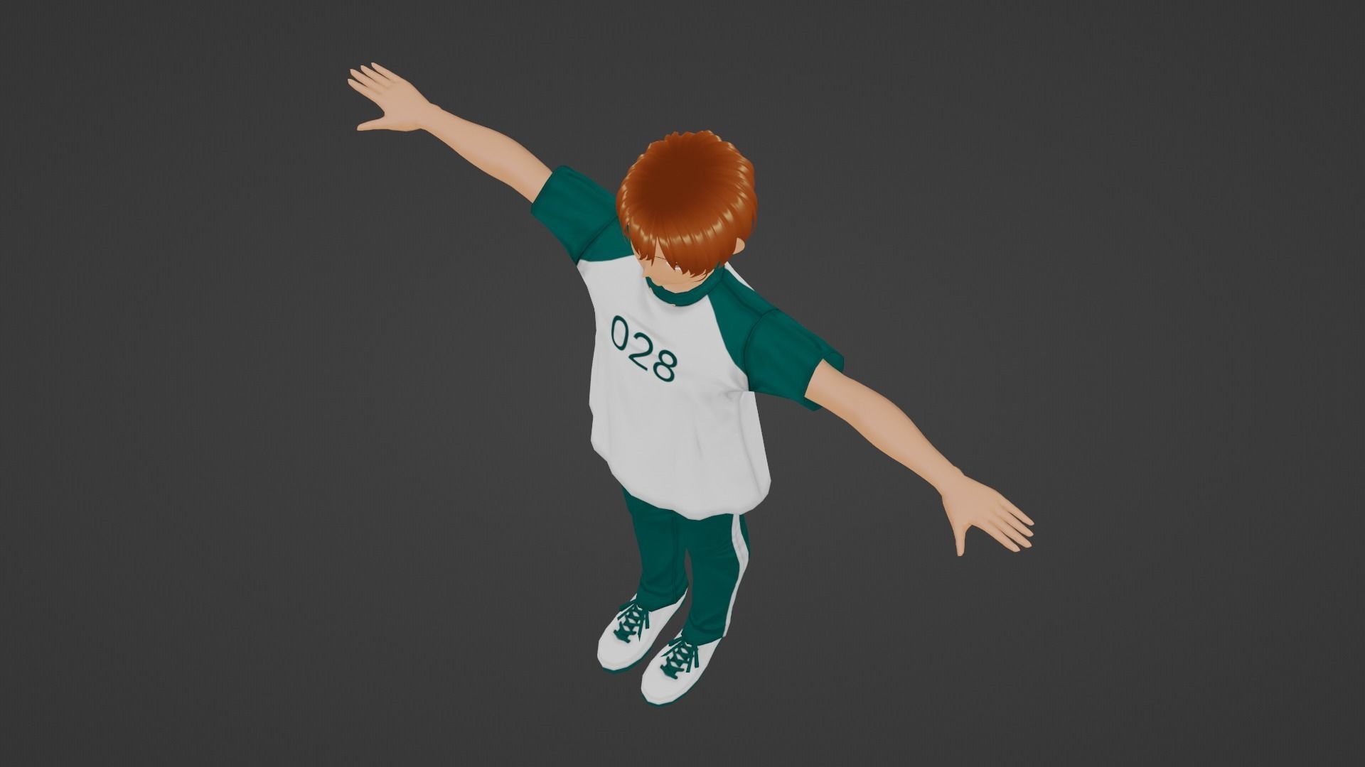 Squid Game - Player Low-poly 3D model_3