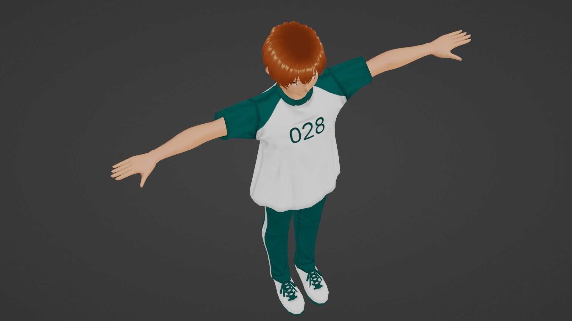 Squid Game - Player Low-poly 3D model_5