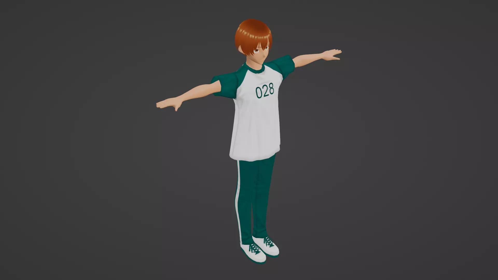 Squid Game - Player Low-poly 3D model_0