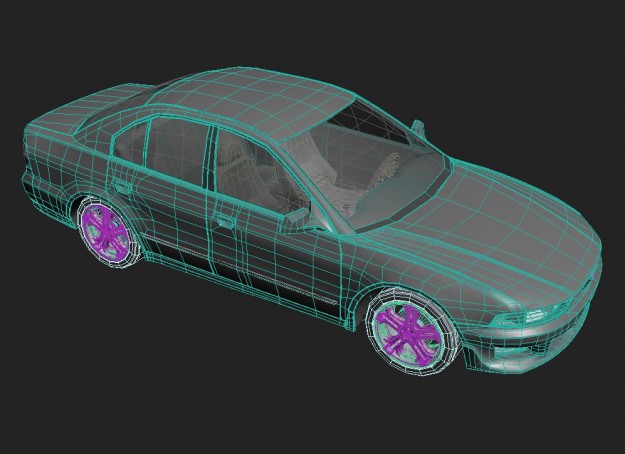 Mitsubishi Galant Sedan Car 3D model_2