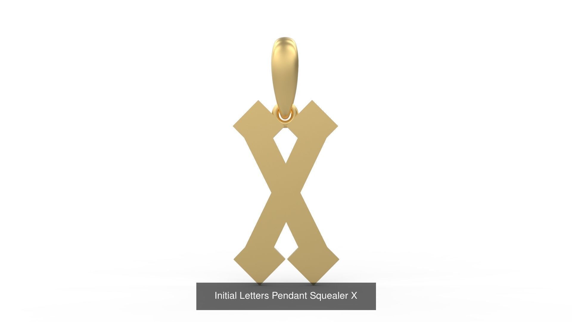 Initial Letters Pendant Alphabets Squealer 3D Model Collection_26
