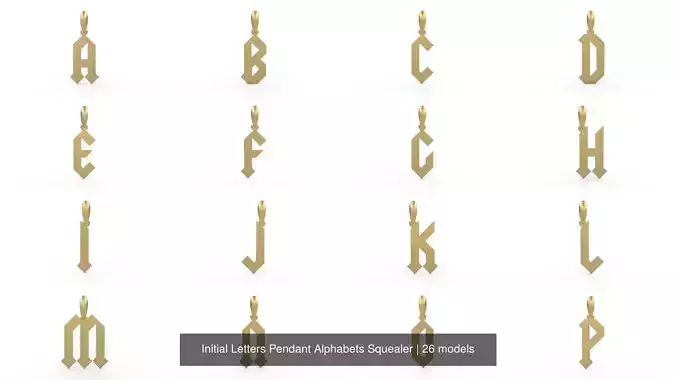 Initial Letters Pendant Alphabets Squealer