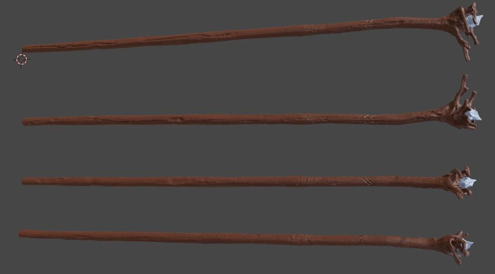 Gandalf Moria Staff Replica 3D print model_3
