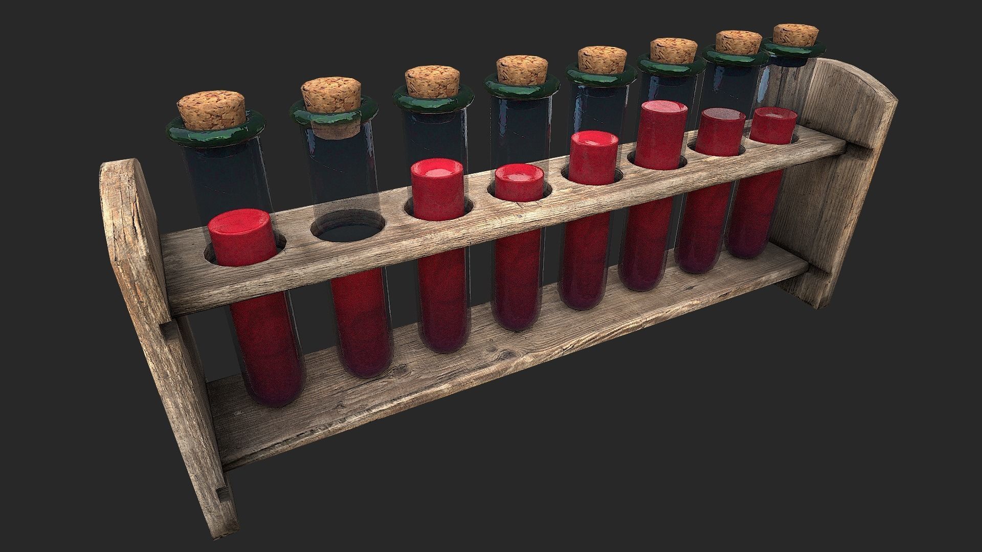 Test Tube Rack Pack Low-poly 3D model_8