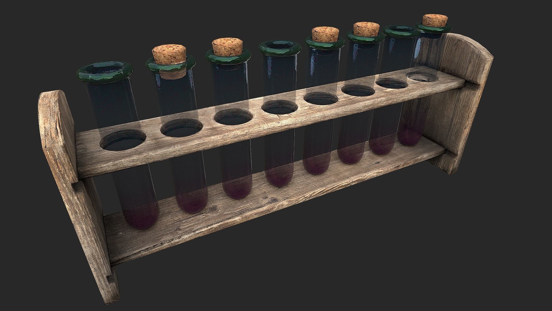 Test Tube Rack Pack Low-poly 3D model_7