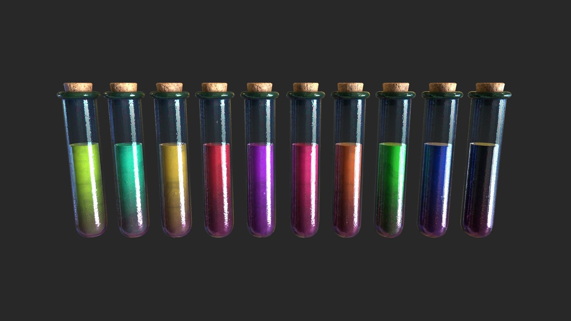 Test Tube Rack Pack Low-poly 3D model_15