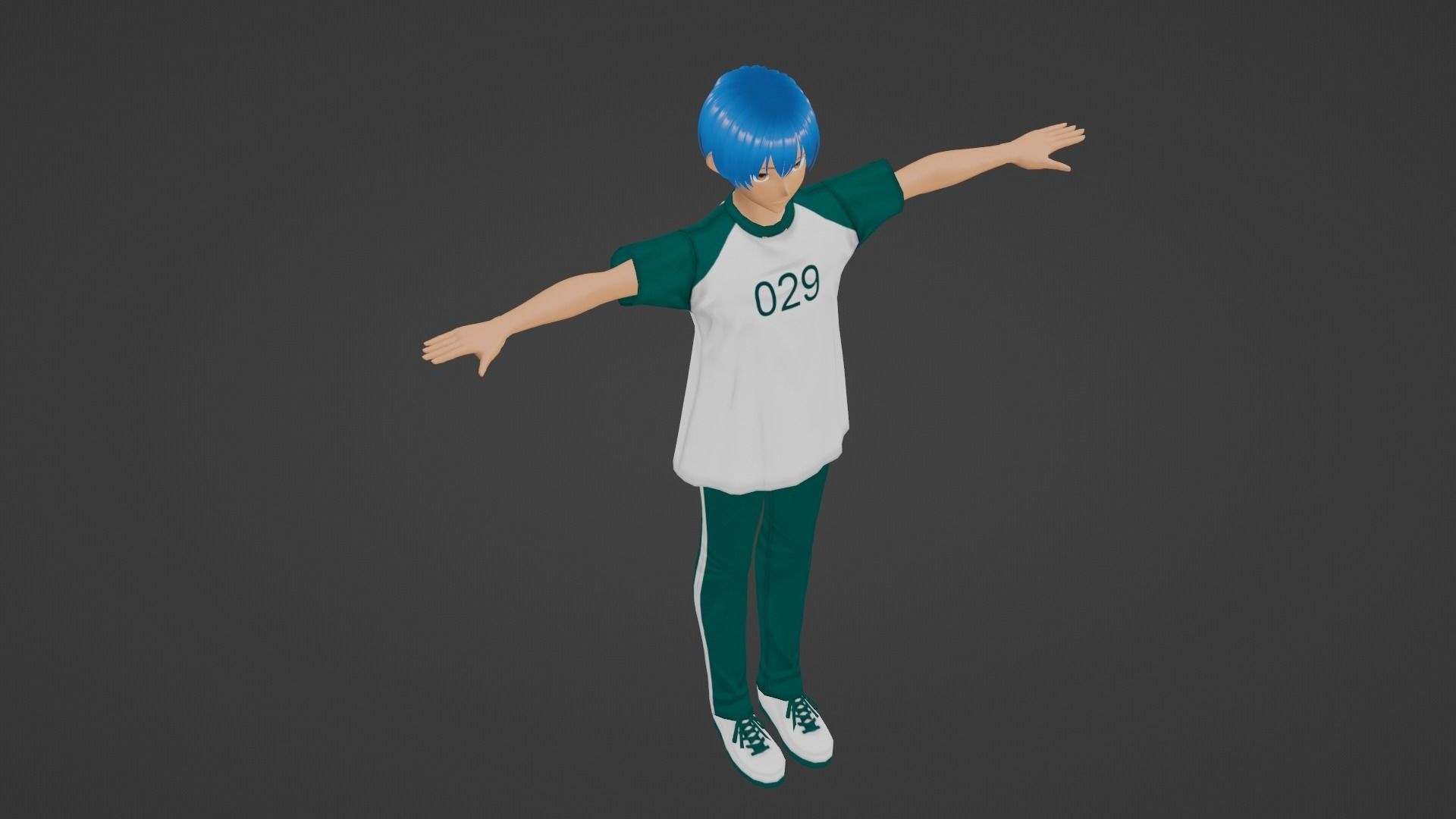 Squid Game - Player Low-poly 3D model_5