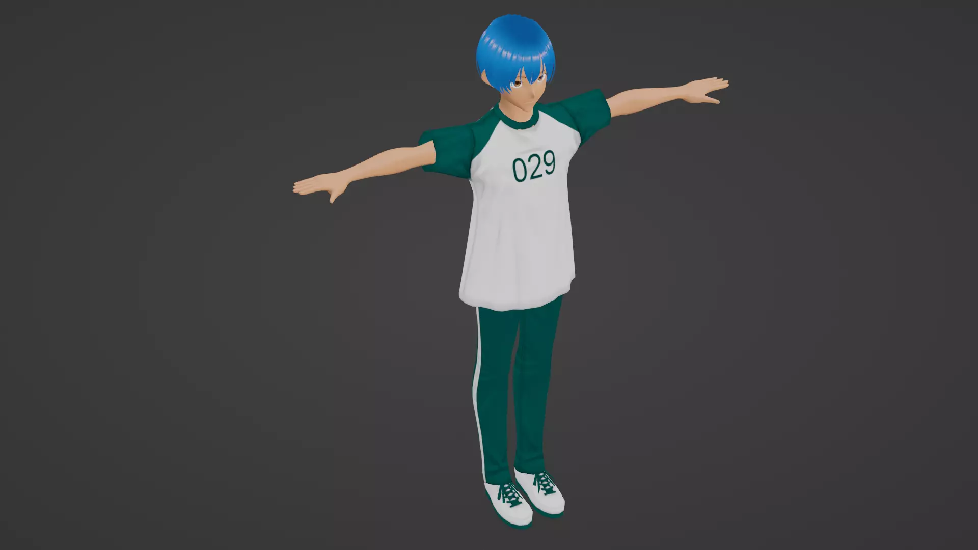 Squid Game - Player Low-poly 3D model_0