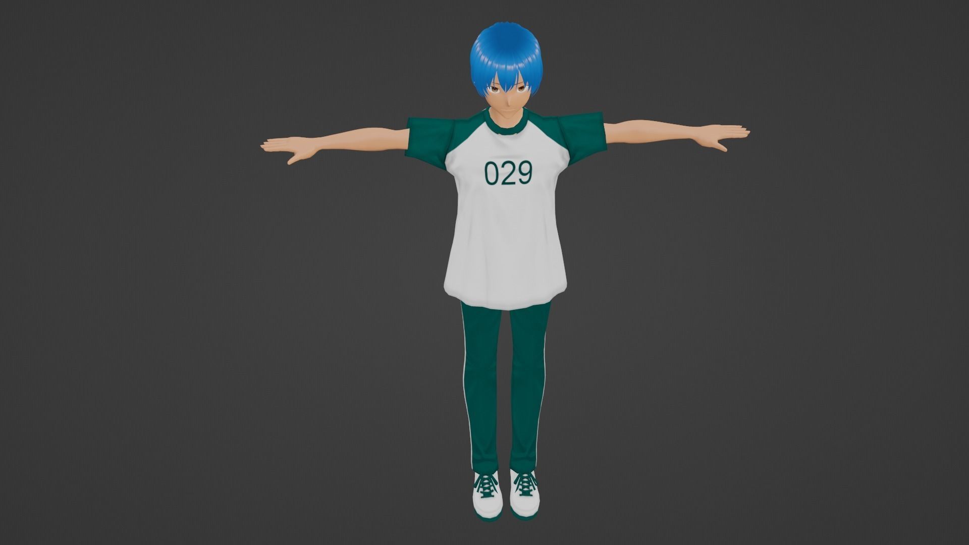 Squid Game - Player Low-poly 3D model_1