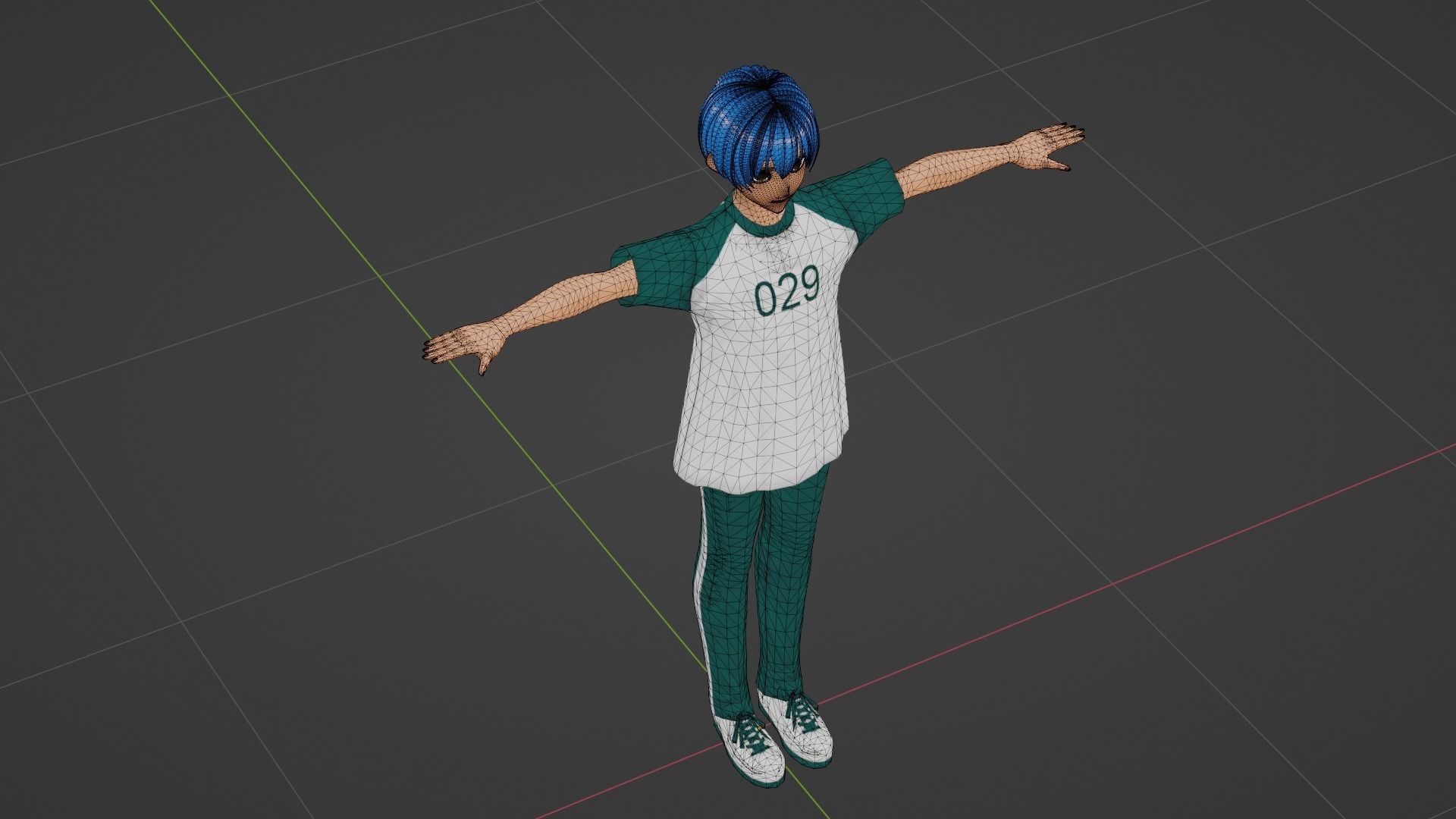 Squid Game - Player Low-poly 3D model_6