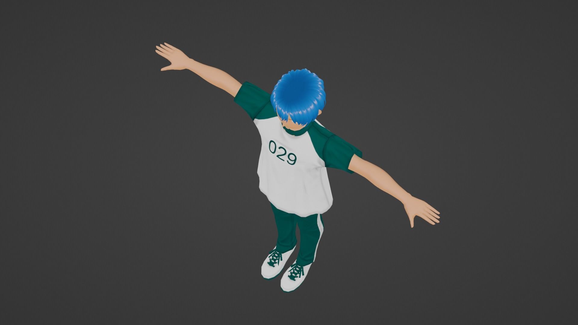 Squid Game - Player Low-poly 3D model_3