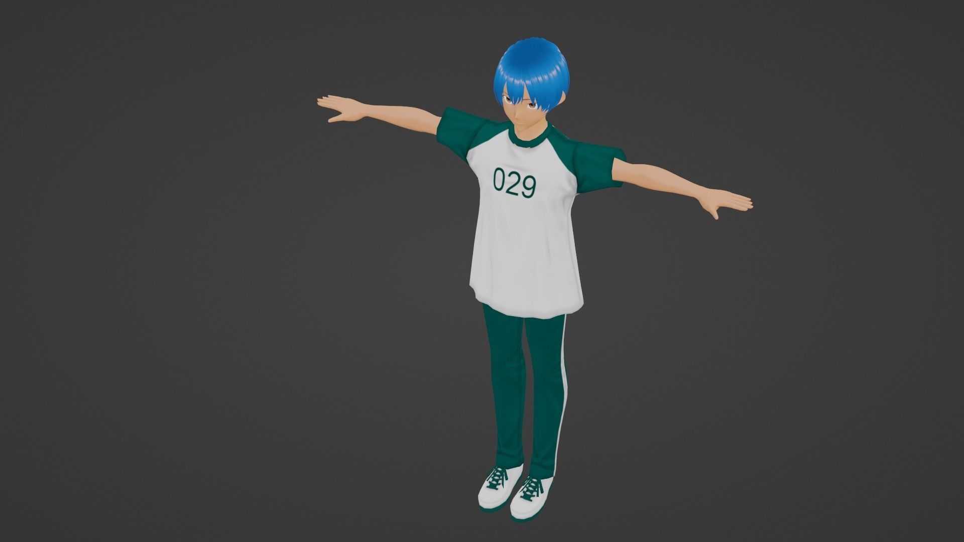 Squid Game - Player Low-poly 3D model_2