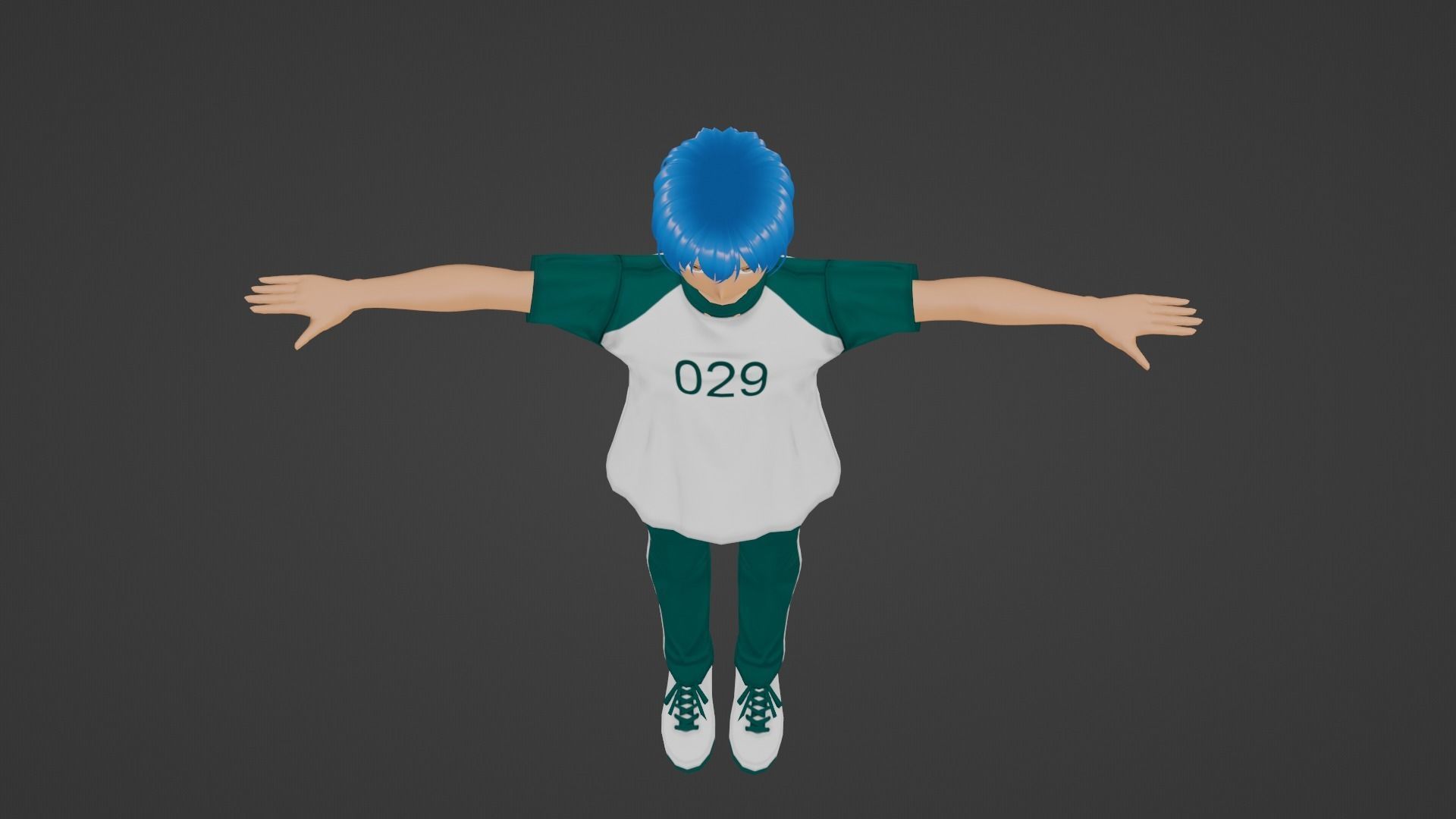 Squid Game - Player Low-poly 3D model_4