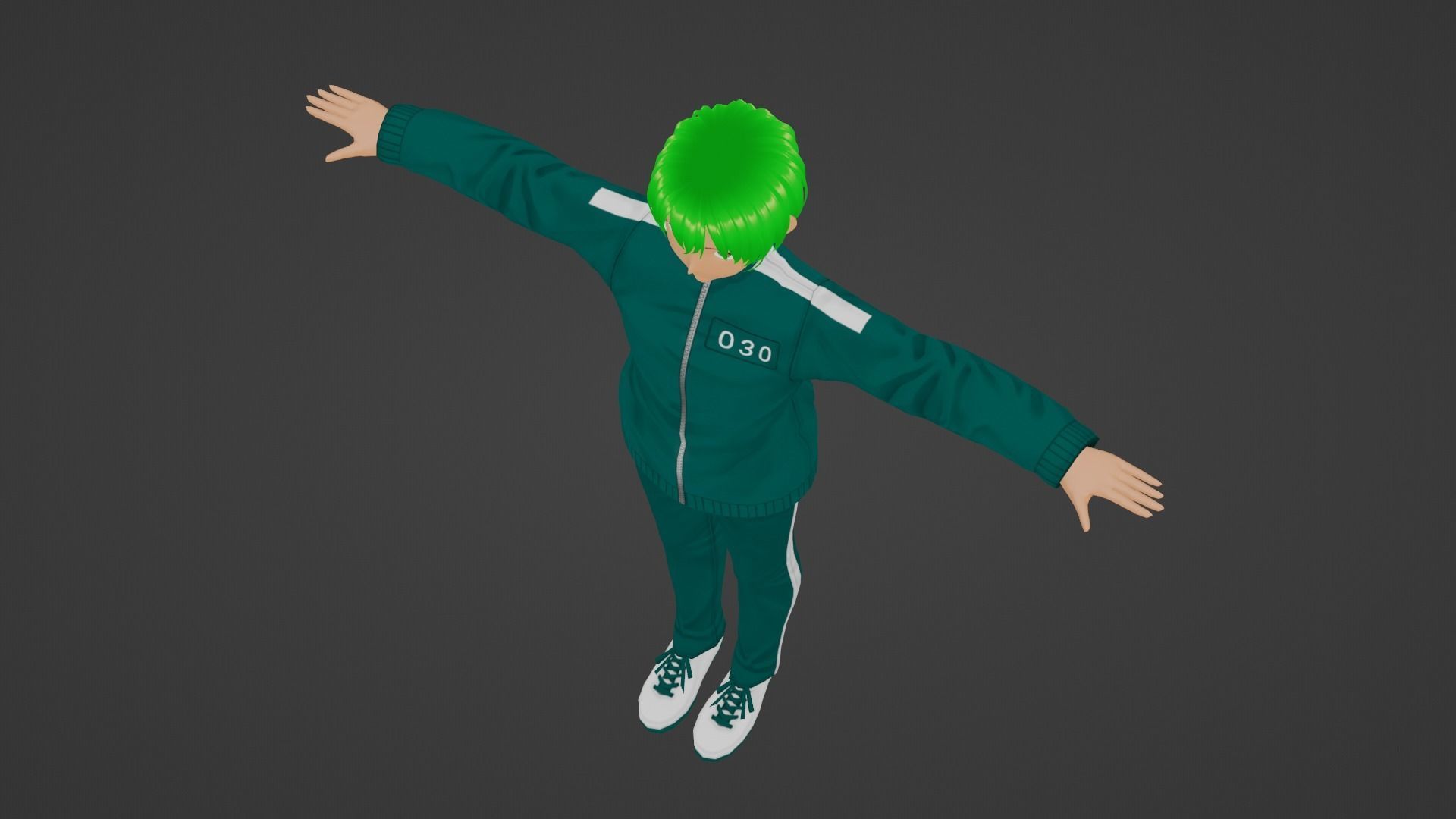 Squid Game - Player Low-poly 3D model_3