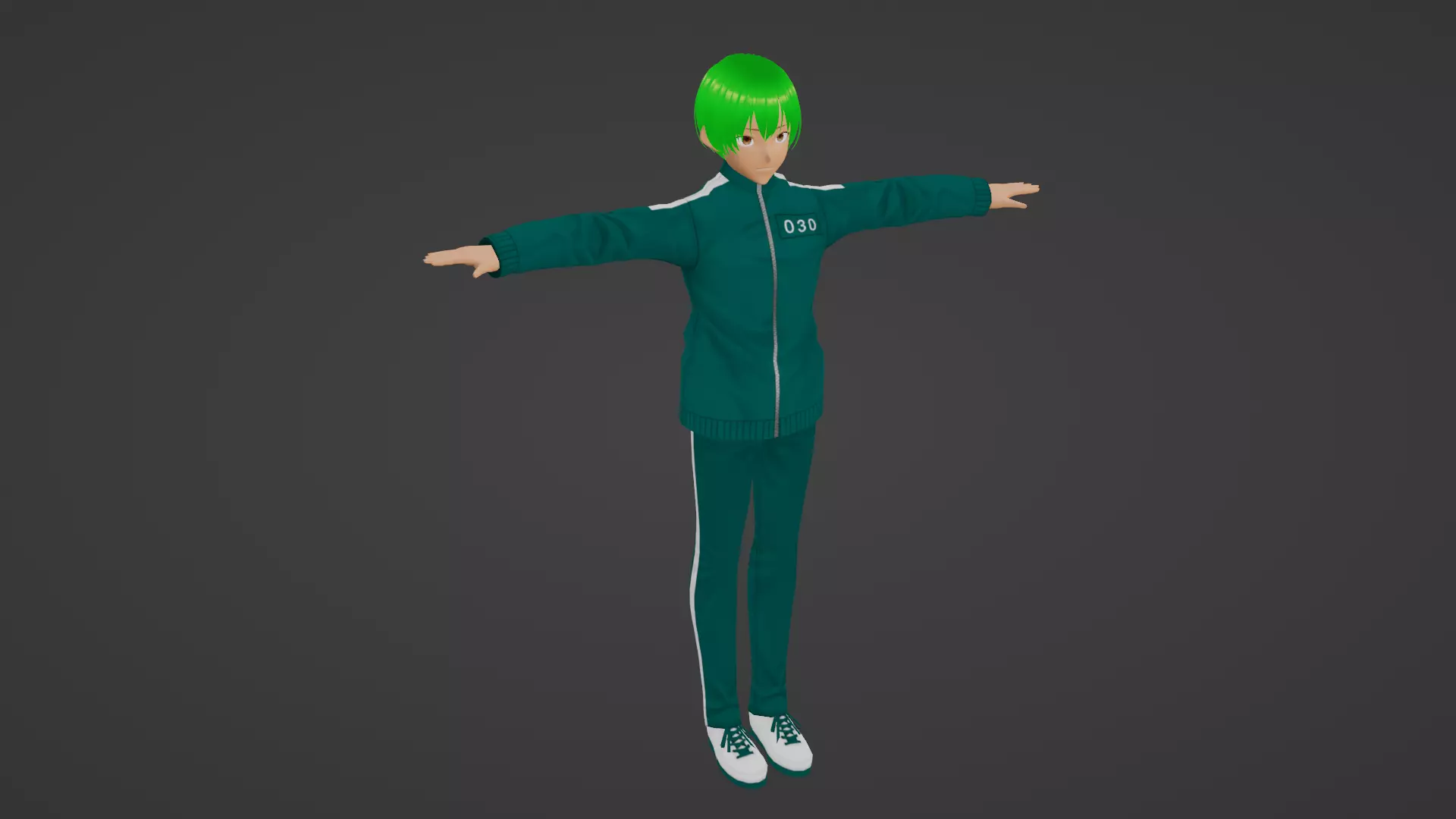 Squid Game - Player Low-poly 3D model_0