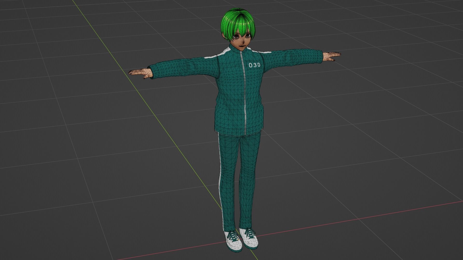 Squid Game - Player Low-poly 3D model_6