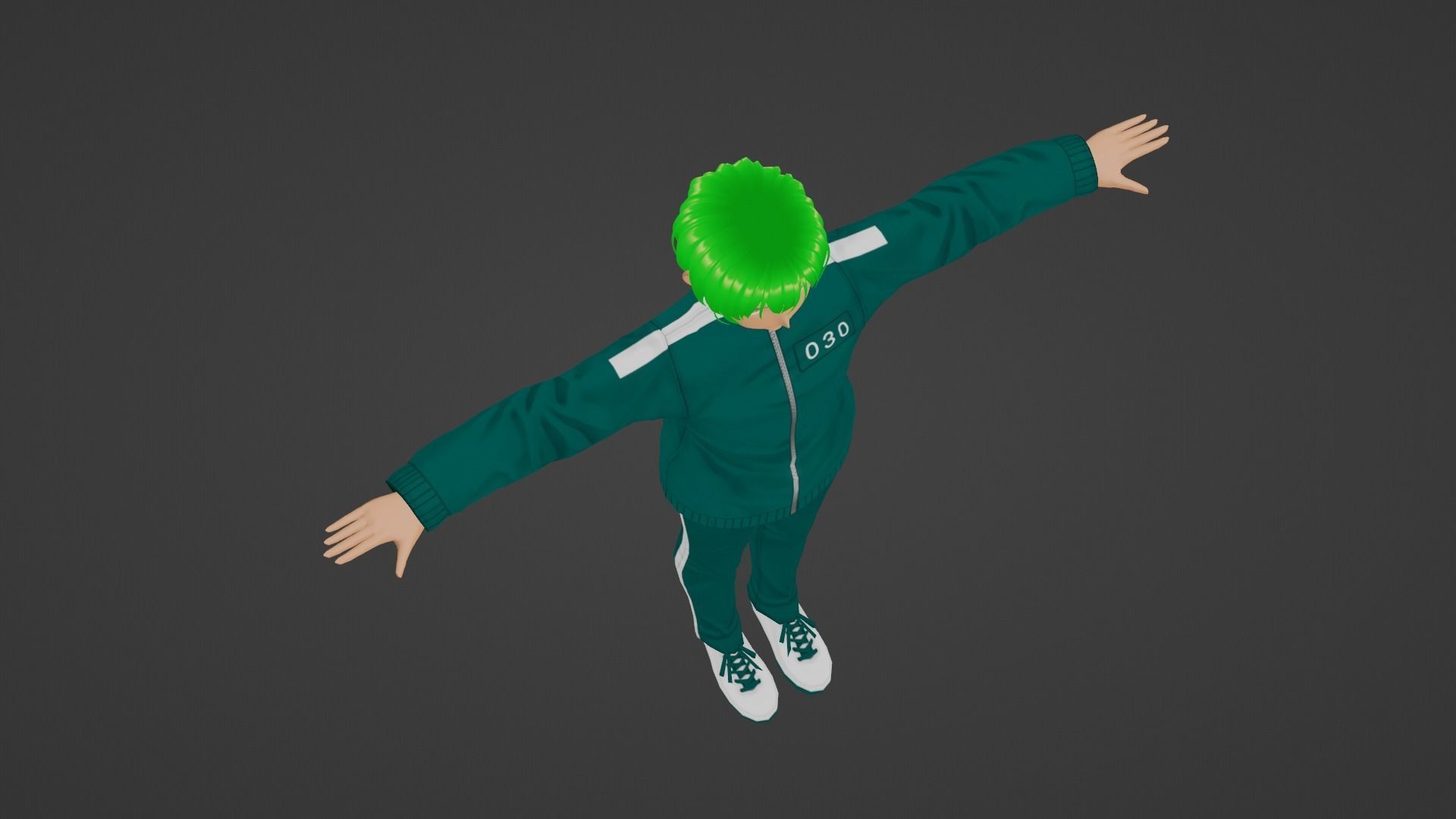 Squid Game - Player Low-poly 3D model_5