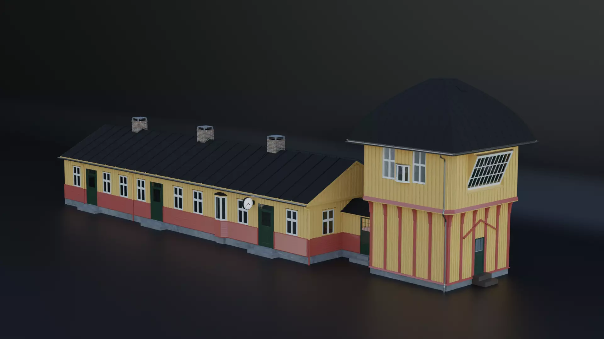 Det Gule Palae 3D model_0