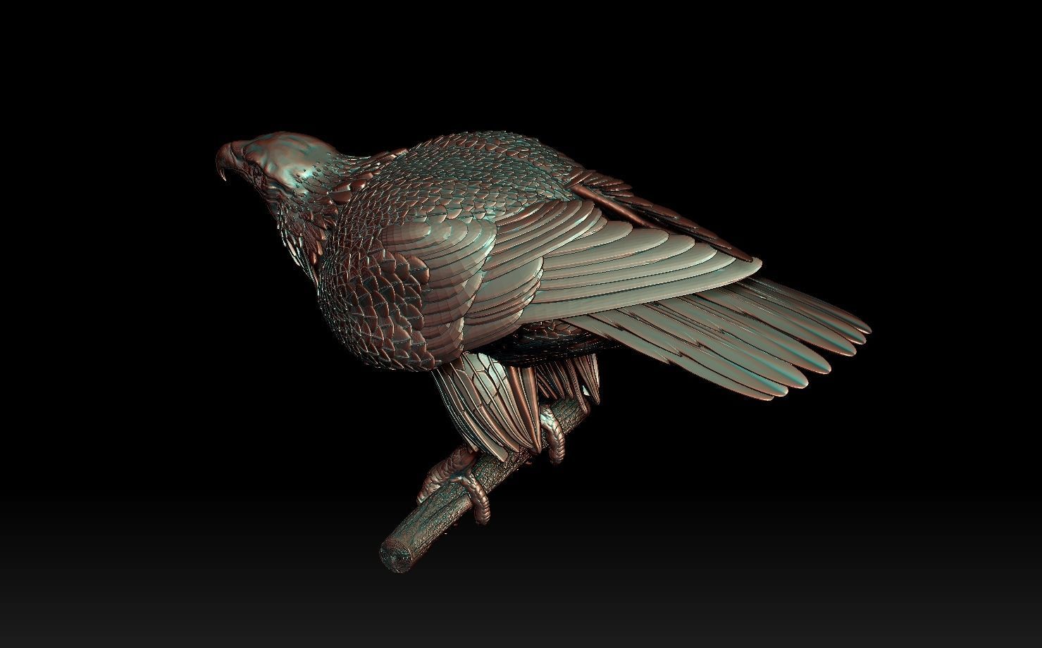 eagle 3D print model_2