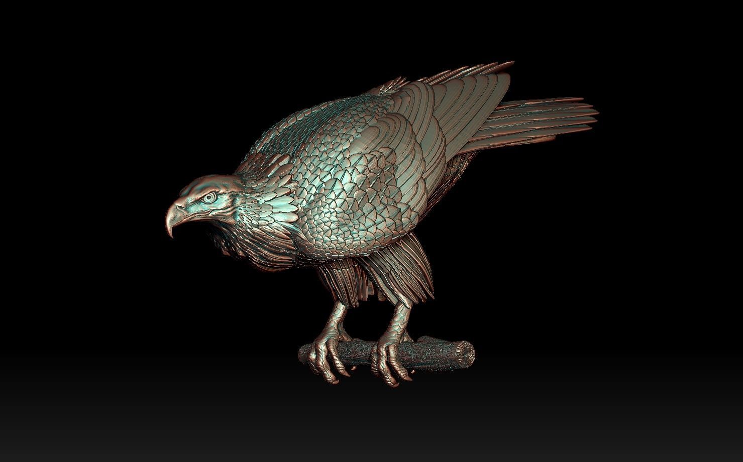 eagle 3D print model_1