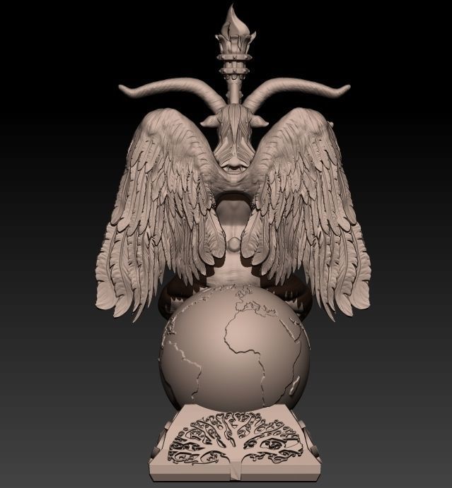 Baphomet 2 Statue By Rlucenas 3D print model_2