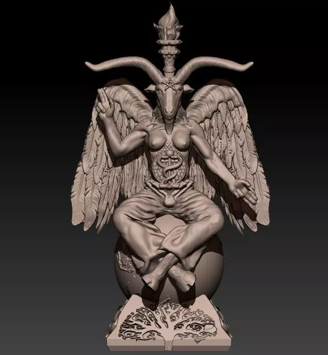 Baphomet 2 Statue By Rlucenas 3D print model_0