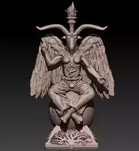 Baphomet 2 Statue By Rlucenas 3D print model