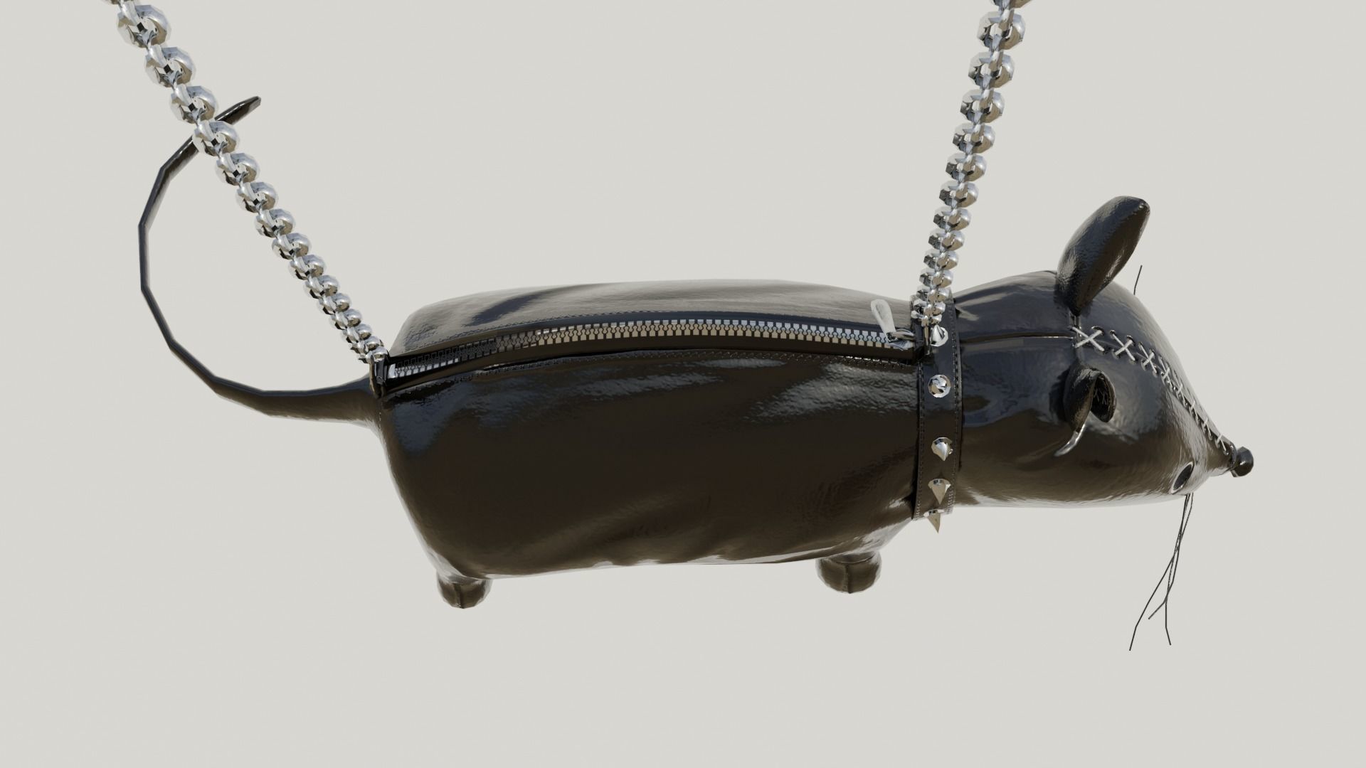 Cute black bag v12 no character 3D model_10