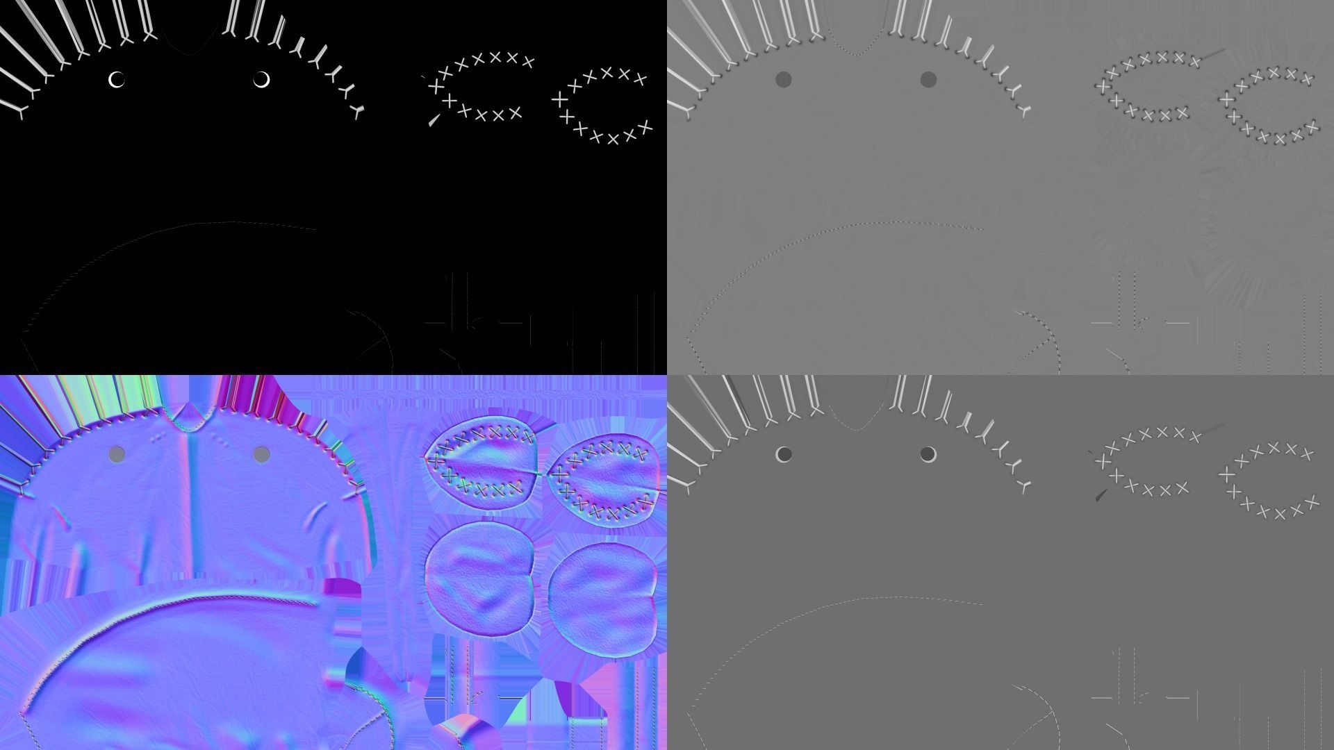 Cute black bag v12 no character 3D model_19