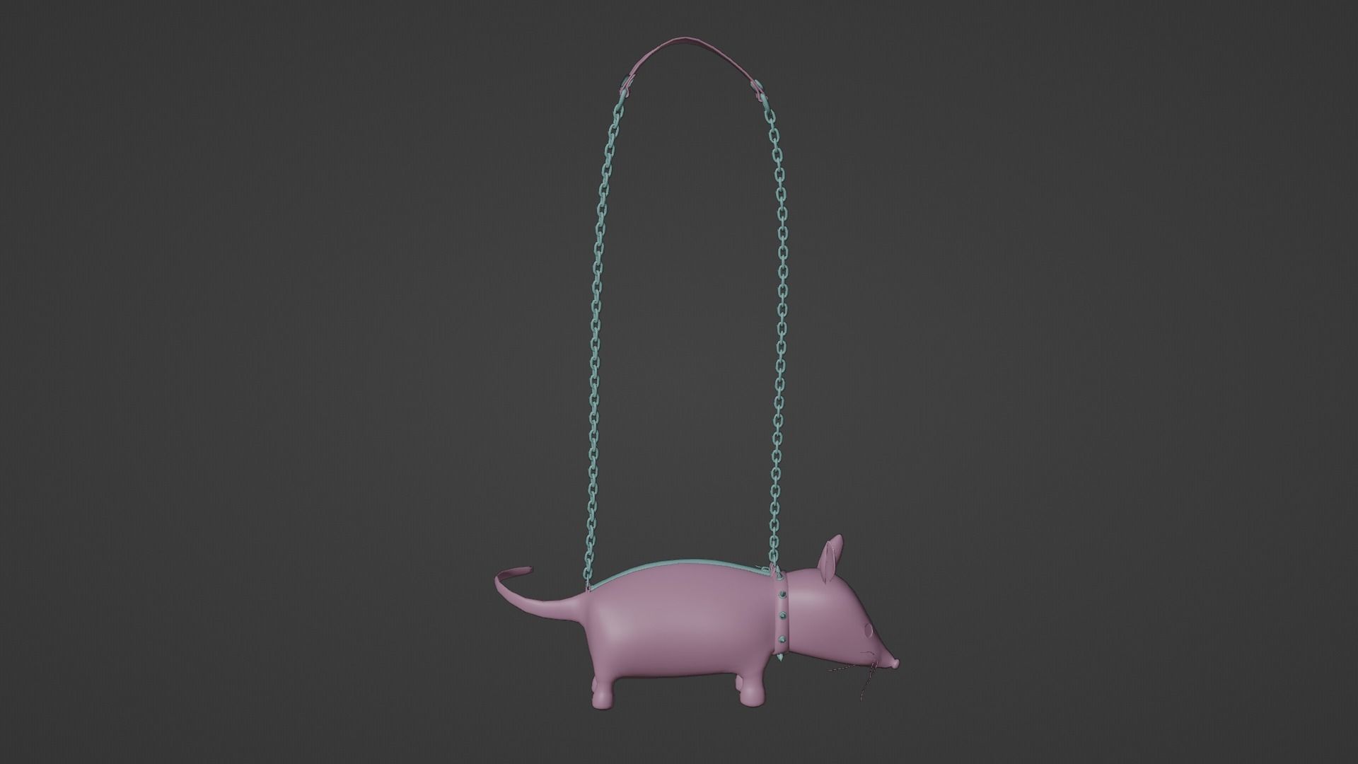 Cute black bag v12 no character 3D model_16