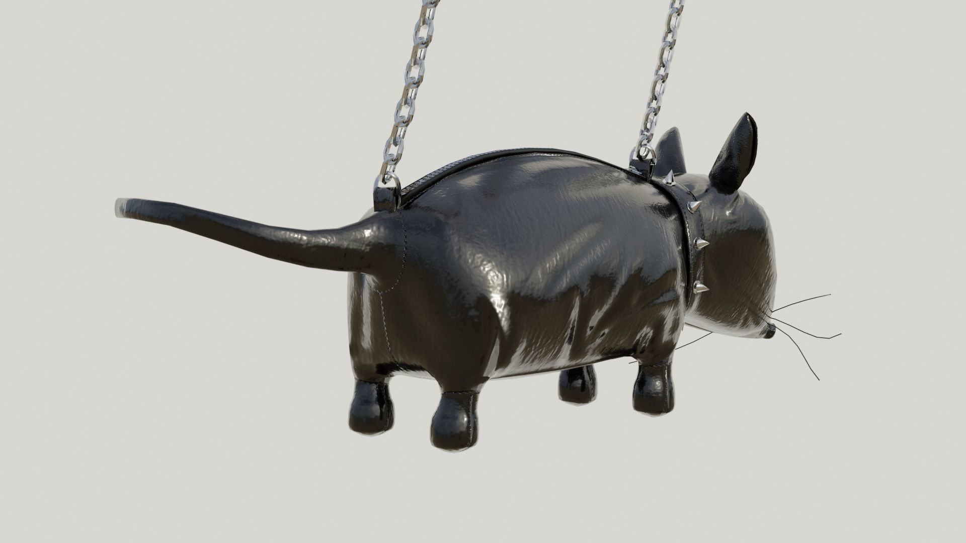 Cute black bag v12 no character 3D model_7