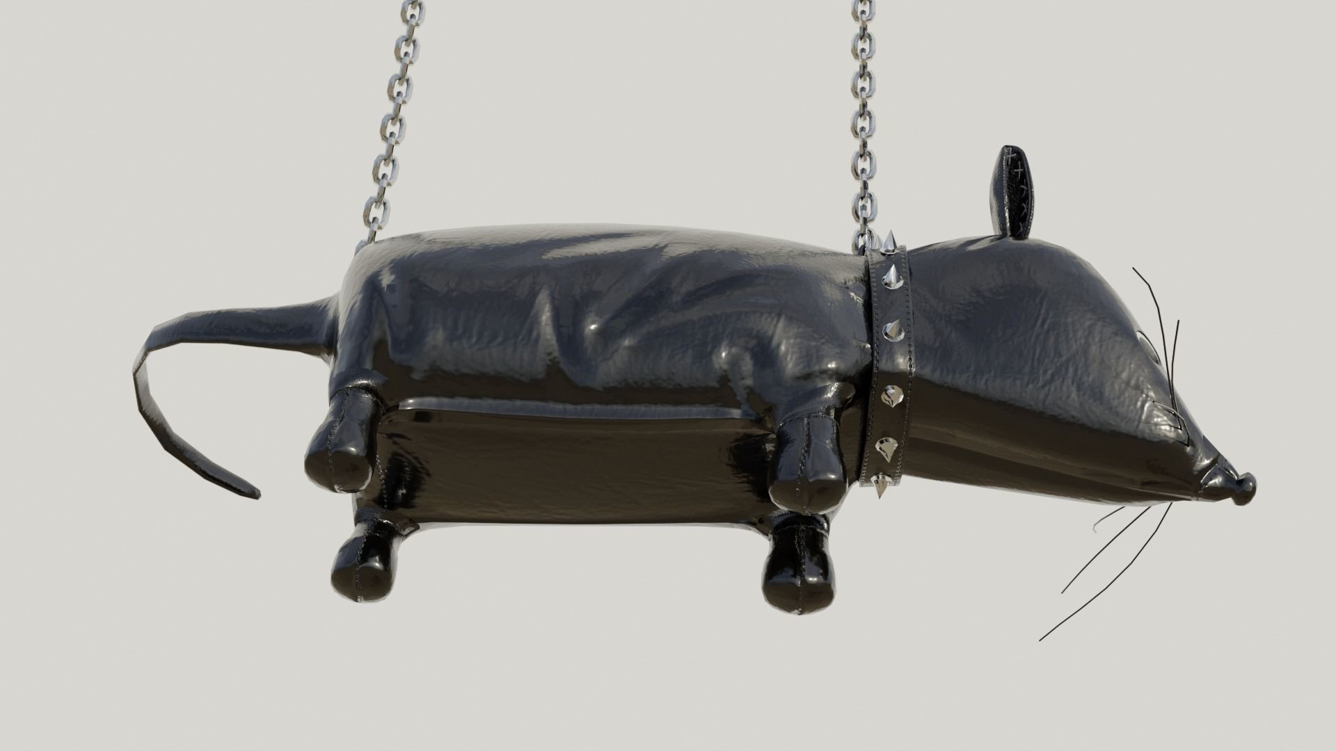 Cute black bag v12 no character 3D model_9