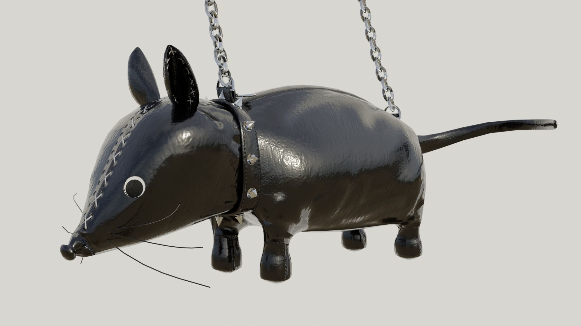 Cute black bag v12 no character 3D model_3