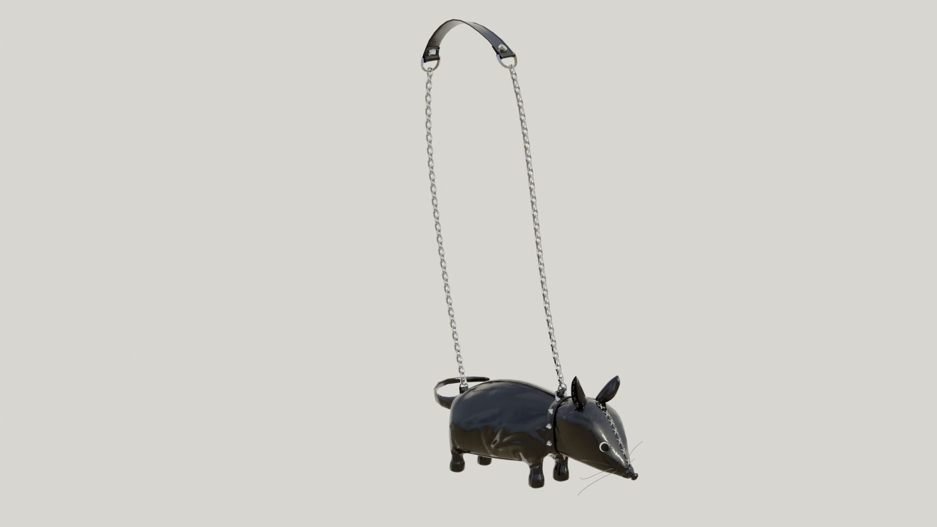 Cute black bag v12 no character 3D model_12