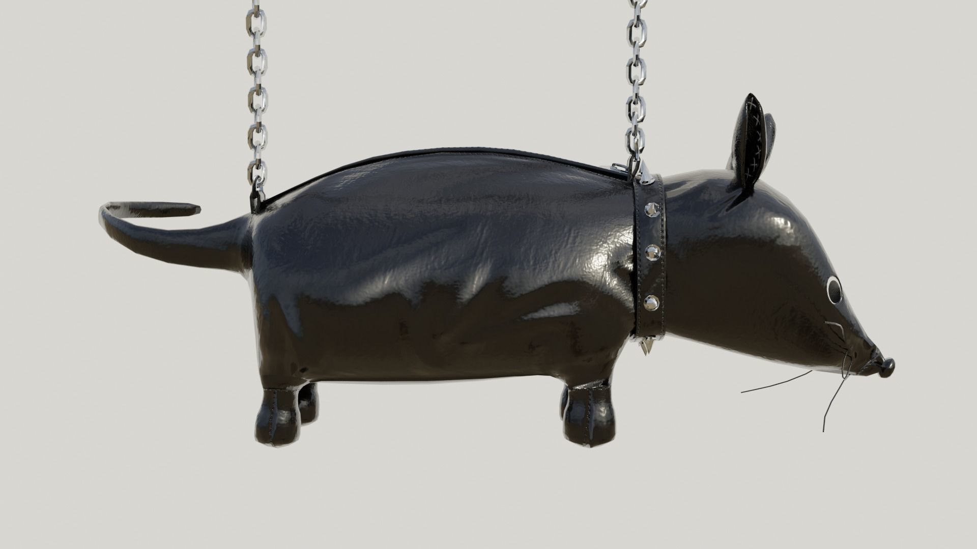 Cute black bag v12 no character 3D model_8