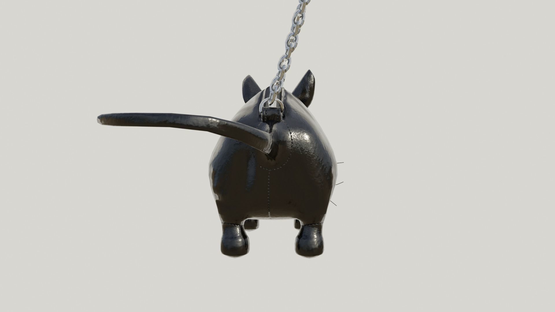 Cute black bag v12 no character 3D model_6